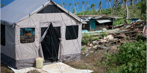 Tifie Humanitarian works with humanitarian organizations to provide safe shelters and power to disaster victims